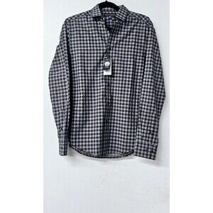 VINCE CAMUTO NWT Gray Checkered Long Sleeve Button-Up Men Shirt (XS) $85